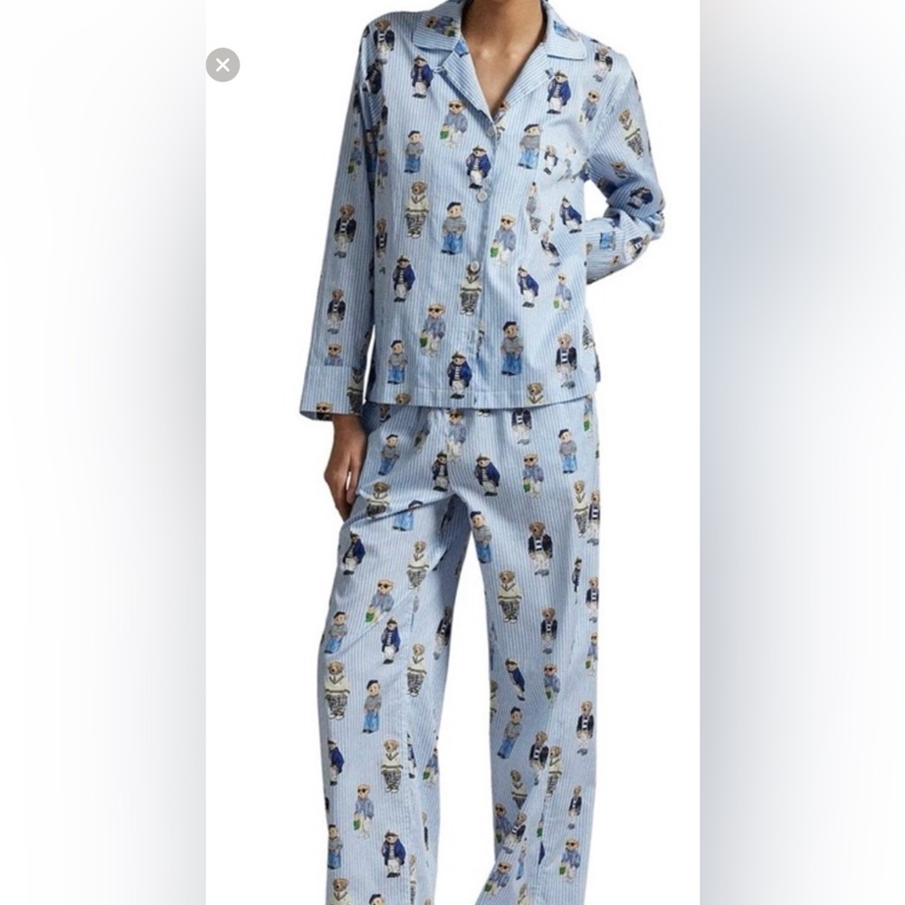 Polo Ralph Lauren Iconic Madison Bear Striped Pajama Set size XL NWT - Picture 3 of 10